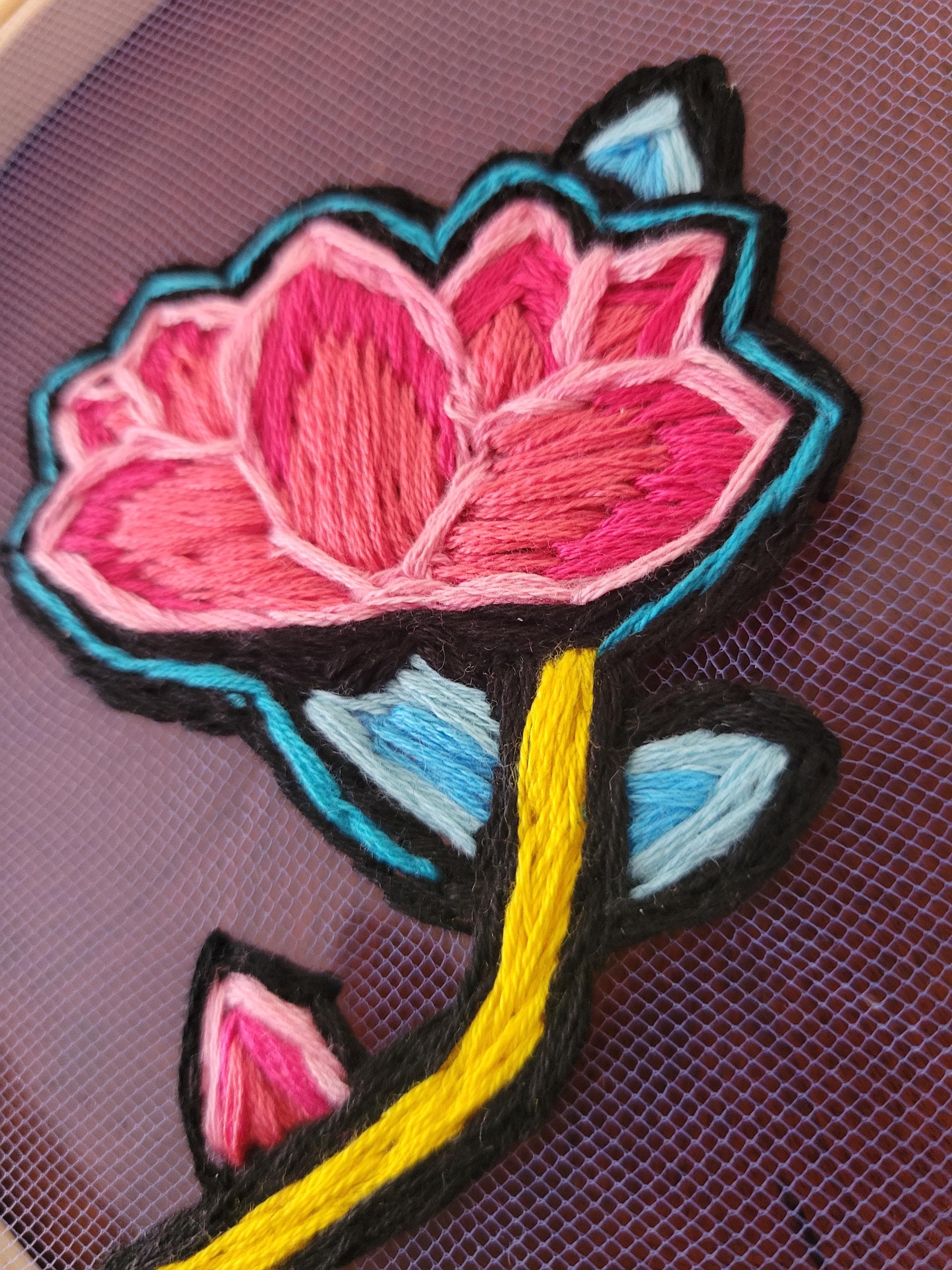 Mini Zoey Flower Embroidery From K-pop (hand Embroidered) - Etsy