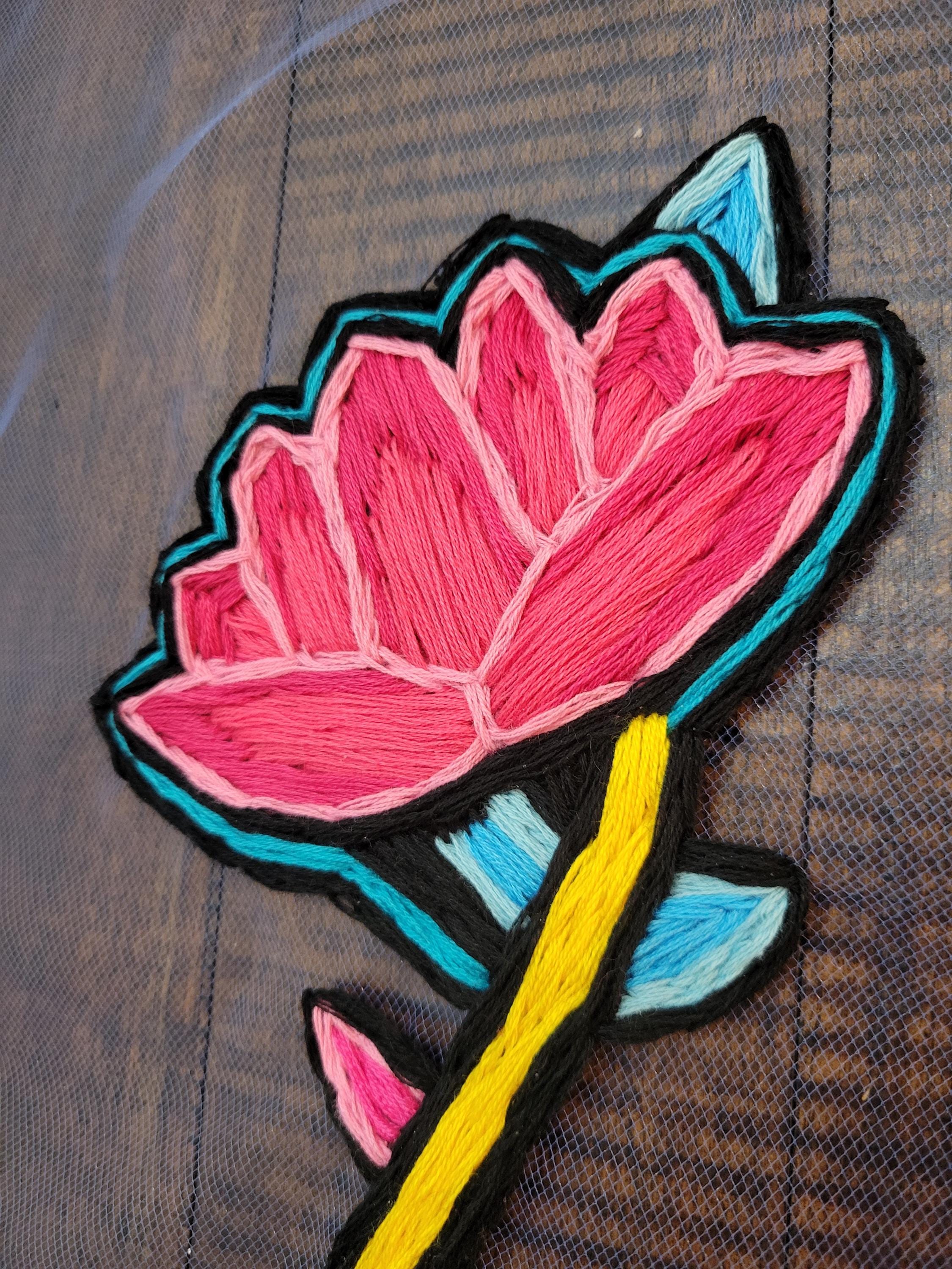 Zoey Flower Embroidery (hand Embroidered) K-pop Inspired - Etsy