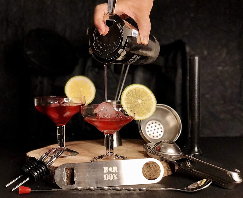 BarBox Travel Bartender Kit 11Piece with Bar Bag and Strap Etsy