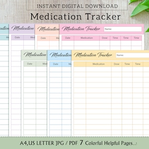 Printable Medication Tracker Medication Log Medication - Etsy