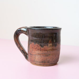 Handmade Ceramic Copper Mug with Brown Drip image 1