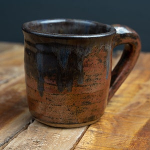 Handmade Ceramic Copper Mug with Brown Drip image 7