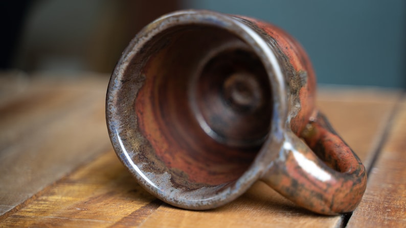 Handmade Ceramic Copper Mug with Brown Drip image 9