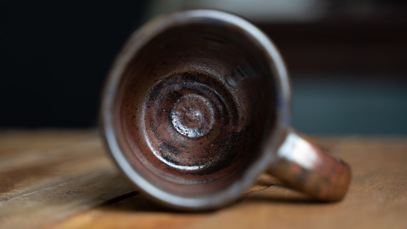 Handmade Ceramic Copper Mug with Brown Drip image 5