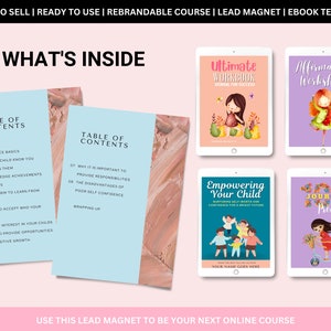 "Editable ebook workbook bundle for confident young minds! Customize with Canva for a personalized touch. Perfect for parents, educators, and coaches. Sell and rebrand to elevate your offerings. #EmpowerKids #EditableBundle"
