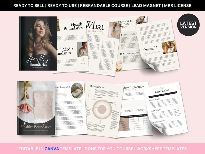 MRR Done for You Healthy Boundaries Ebook Workbook, Boundaries ...