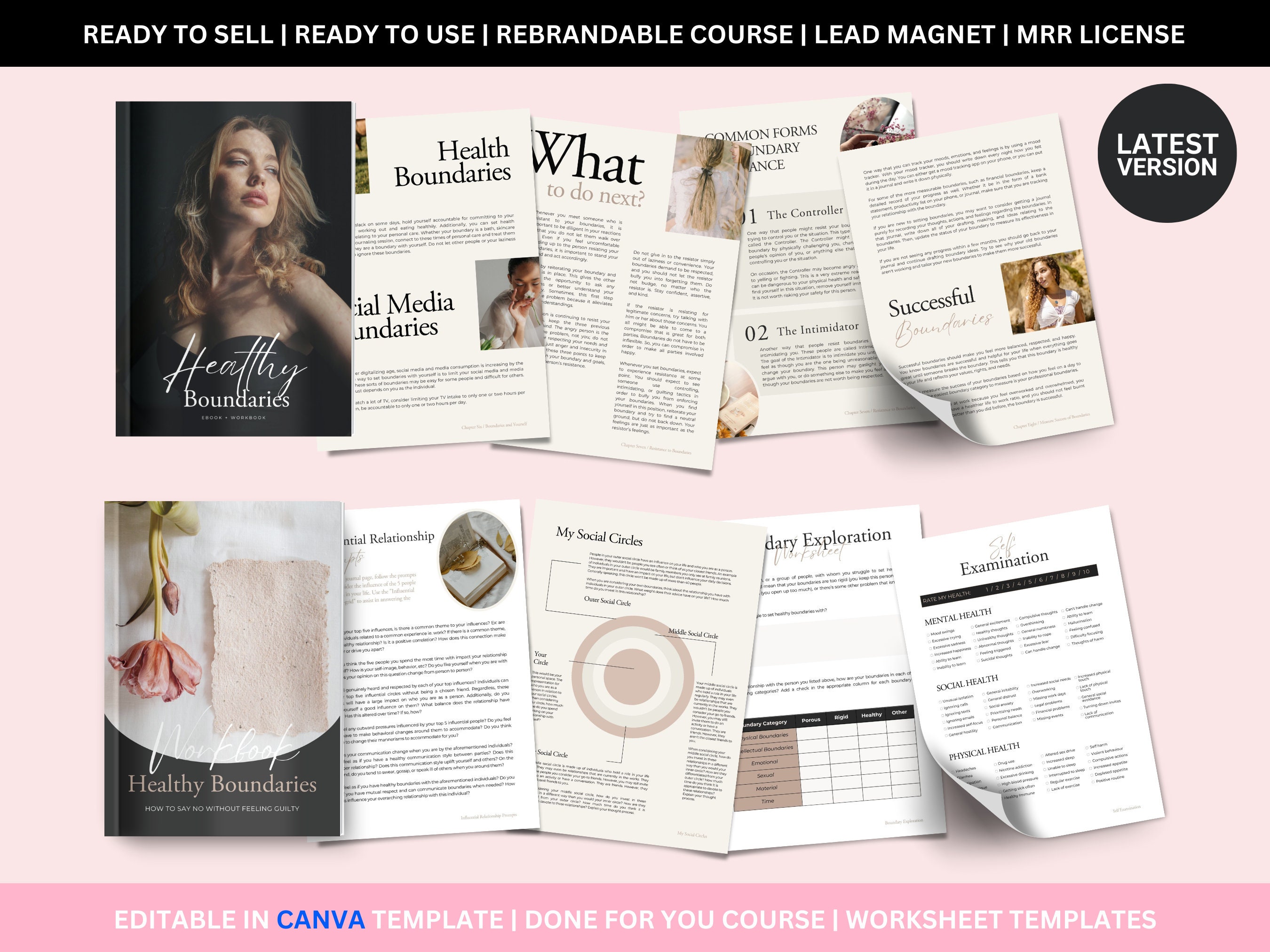 MRR Done for You Healthy Boundaries Ebook Workbook, Boundaries ...