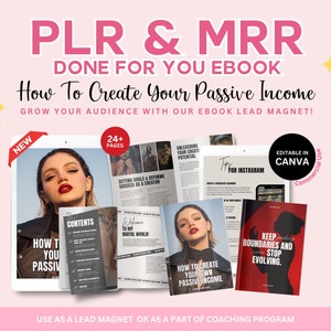 PLR MRR How to Create Passive Income, Business Coach, Life Coaching, Online Course, Faceless Marketing Lead Magnet, Master Resell Rights