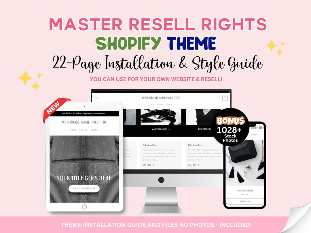 Luxury Shopify Theme Kit With 22-page Installation Guide, Premium ...