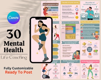 Hecho para usted Infografía Salud Mental Instagram, Entrenador de vida, Kit de herramientas de consejero, Inspiración de salud mental, Programa de entrenamiento, Imán principal