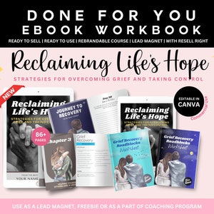 PLR Done For You Grief and Loss Ebook Workbook,Grief Therapy,Grief Counseling,Stages of Grief,Death and Loss, Coping Skills,Coaching Program