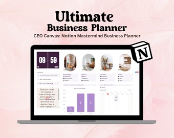 Notion Business Planner, Notion Digital Business Template for Business Owner, Small Business Notion Planner  for Coach, Freelancer, Designer