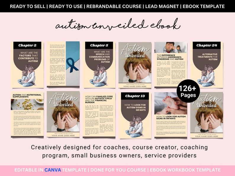 PLR Done for You Autism Unveiled Ebook Journal Quiz,plr Coaching Mental ...