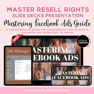 Mastering FACEBOOK ADS Guide with MRR, Done for You Course, Comprehensive Guide for Creating Effective Ad Campaigns, Resell Rights, Canva image 1
