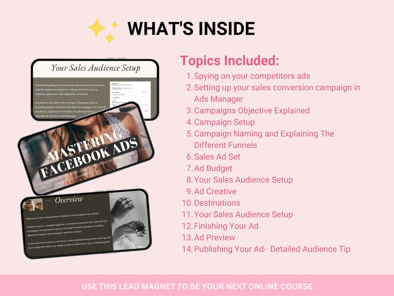 Mastering FACEBOOK ADS Guide with MRR, Done for You Course, Comprehensive Guide for Creating Effective Ad Campaigns, Resell Rights, Canva image 7