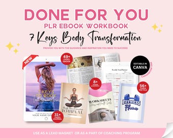 Weight Loss to Success Ebook Workbook: Done for You Course, Lead Magnet Ebook, Brandable Course, Life Coaching Tools,Editable Canva Template