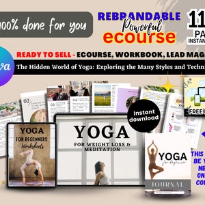 Yoga Coaching Templates Bundle, Personal Growth, Spiritual Coach, Wellness Coach, Workout Guide, Workout Template, Yoga Journal,Yoga Planner