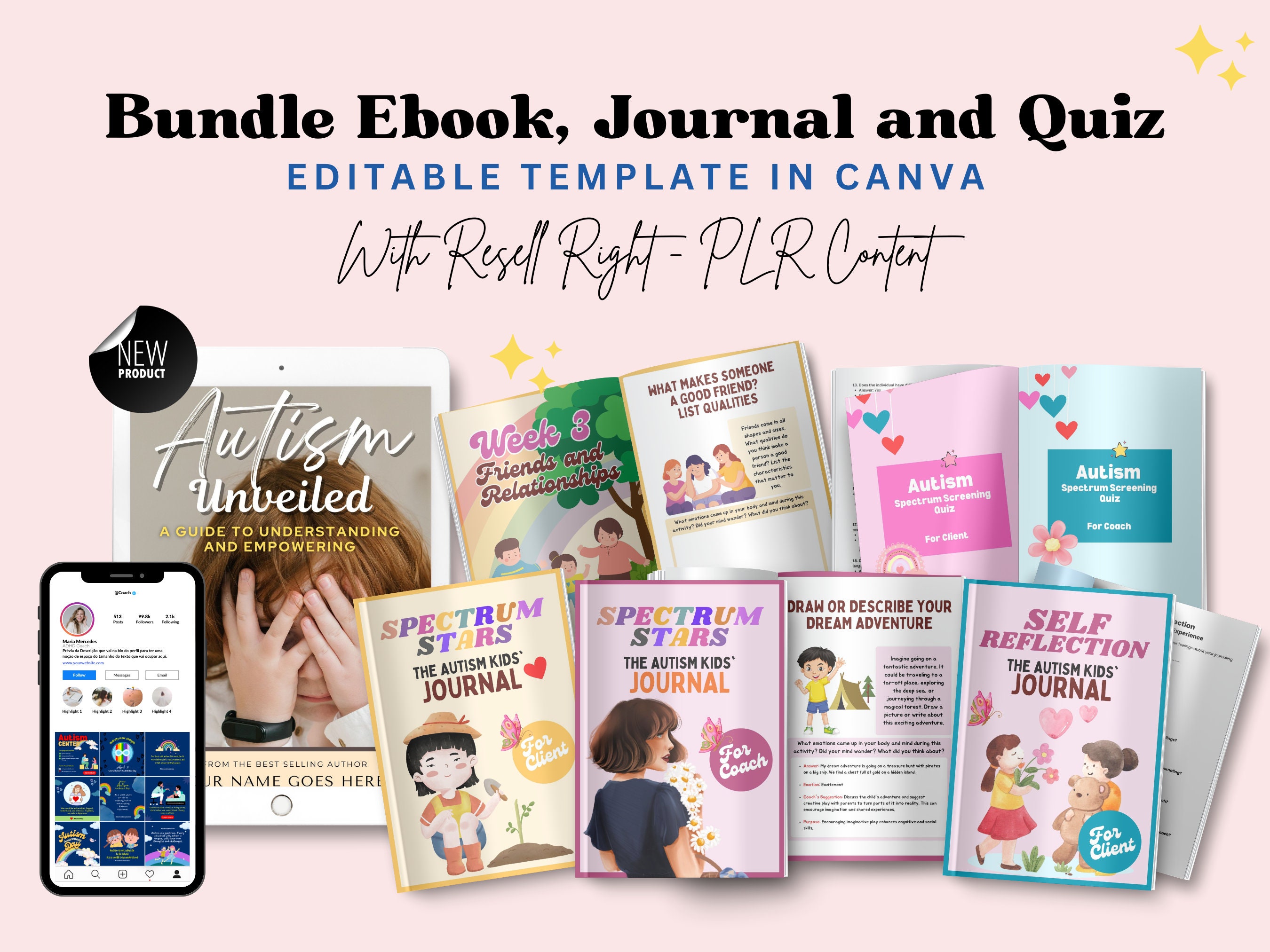 PLR Done for You Autism Unveiled Ebook Journal Quiz,plr Coaching Mental ...