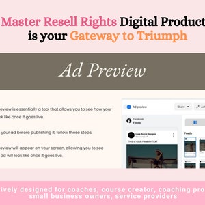 Mastering FACEBOOK ADS Guide with MRR, Done for You Course, Comprehensive Guide for Creating Effective Ad Campaigns, Resell Rights, Canva image 9