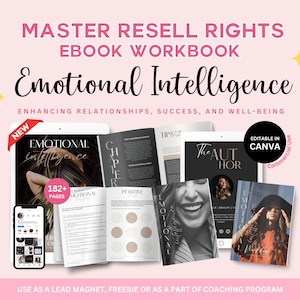 MRR Done For You Emotional Intelligence Ebook Workbook, Self Awareness, Counselor Toolkit, Life Coaching Tools, Mental Health,Coaching Ebook