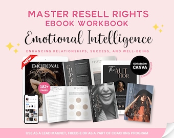 MRR Done For You Emotional Intelligence Ebook Workbook, Self Awareness, Counselor Toolkit, Life Coaching Tools, Mental Health,Coaching Ebook