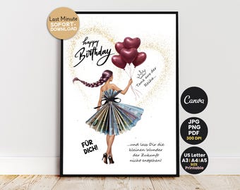 CONFIRMATION money gift birthday girl voucher woman girlfriend daughter money wrapping gift personalized gift idea PDF instant download