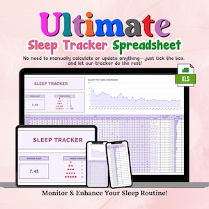 Afdrukbaar slaapdagboek, slaaptracker, stemmingstracker, slaaplogboek, slaapspreadsheet, slaapschema afdrukbare kit, slaapschema afdrukbare set