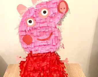 Unique handmade pink Peppa Pig pinata to brighten up any party/event
