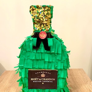 Pinata, Unique handmade Champagne bottle filled with 30+ assorted chocolates