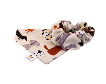 Ensemble bandana et chouchou pour animal de compagnie | Doit aimer les chiens 2 | Bandana pour chien | Ensemble assorti