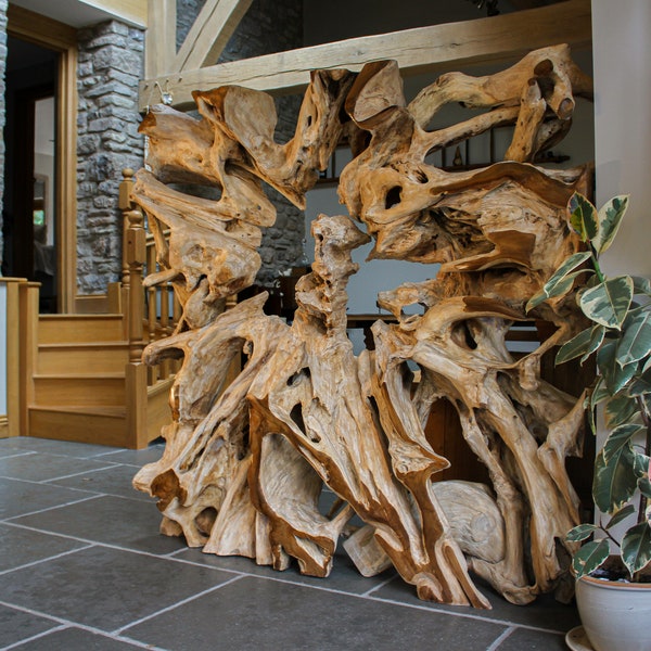 Massive Teak Root wall panel - Harta