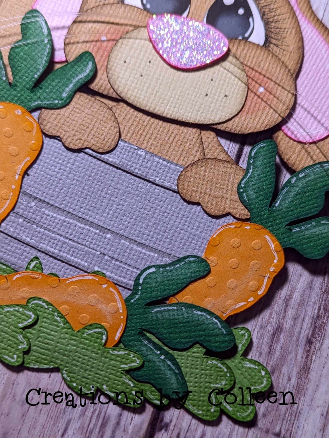 Easter Premade Paper Piecing Bunny Carrots for Scrapbooking Cards ...