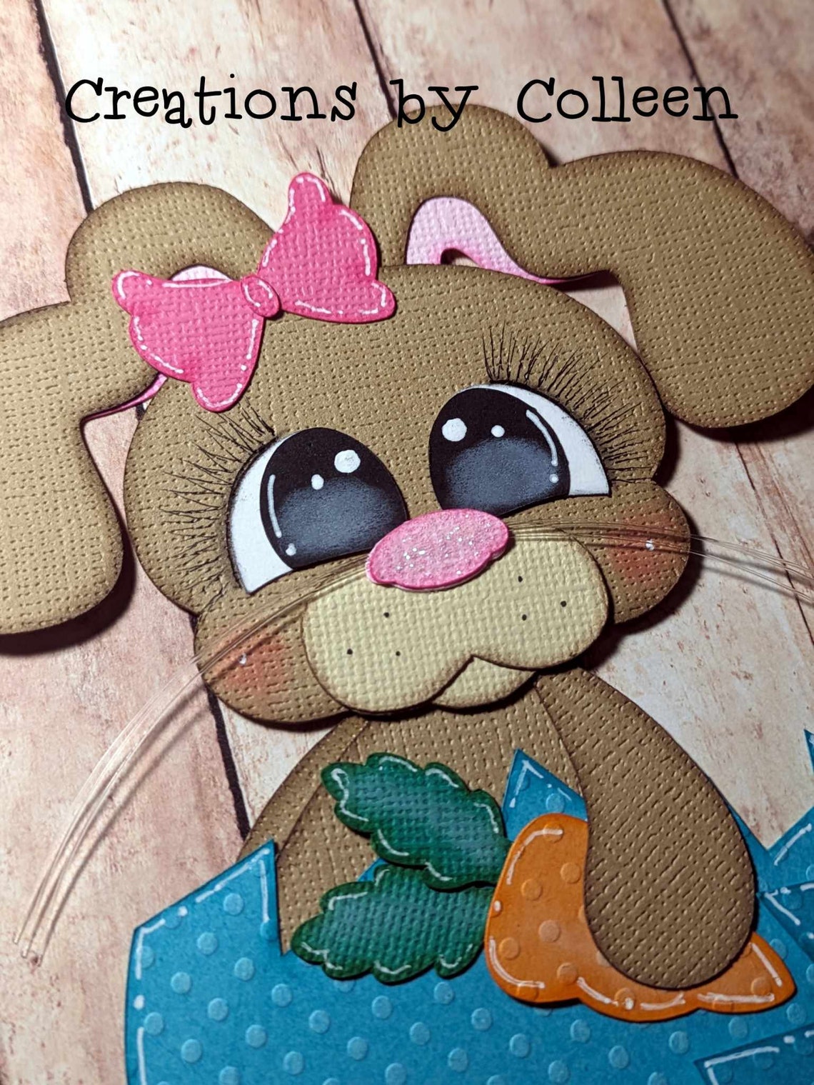 Easter Premade Paper Piecing Bunny in an Egg for Scrapbooking Cards ...