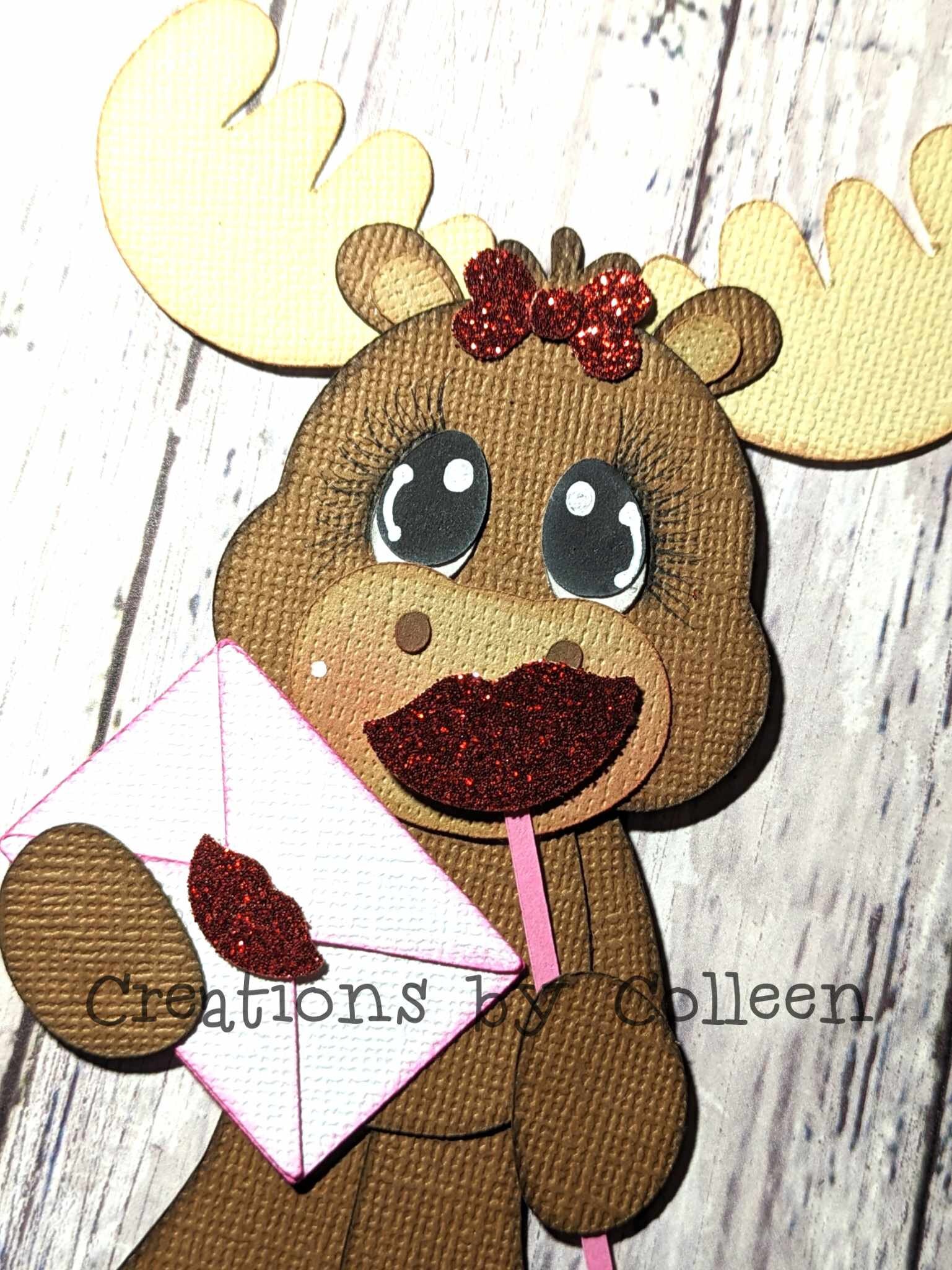 Premade Paper Piecing Set i Moose-tach You Moose Valentine's Day ...