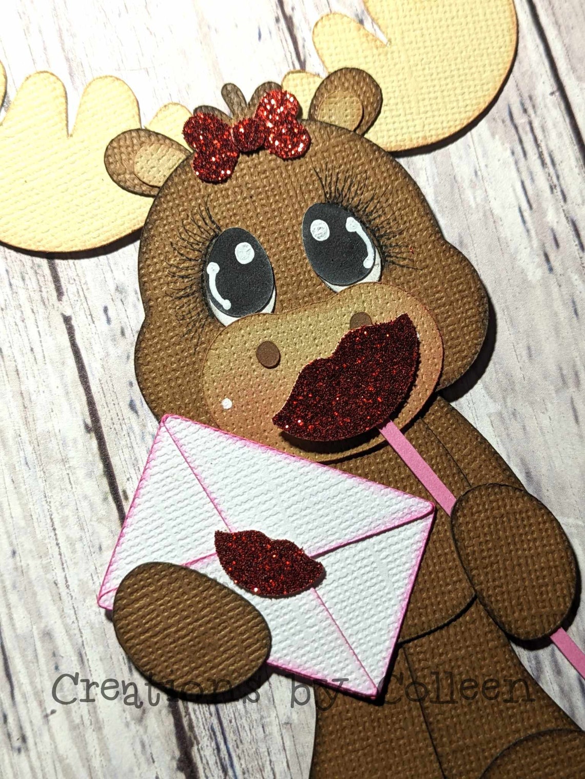 Premade Paper Piecing Set i Moose-tach You Moose Valentine's Day ...