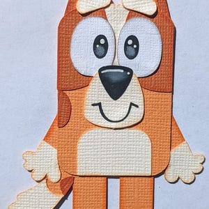 Blue Dog's Sister Cartoon Kids Boy Girl Premade Paper Piecing Scrapbooking Card Making Creations by Co11een