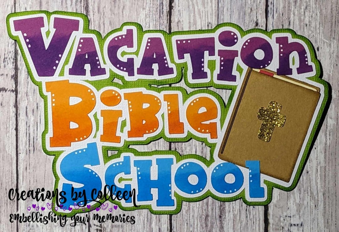 Vacation Bible School Premade Title VBS Scrapbooking Paper Piecing ...
