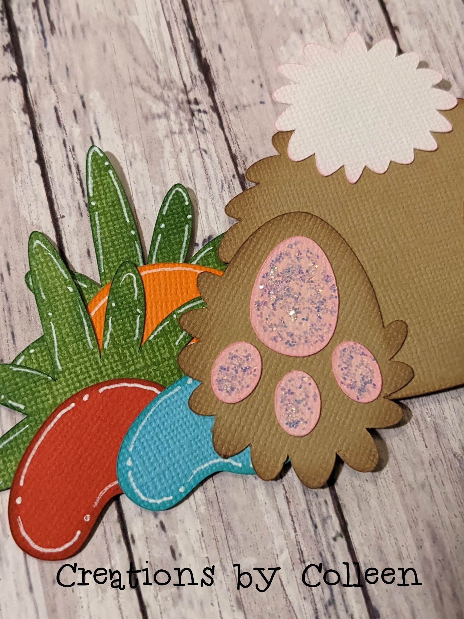 Premade Paper Piecing Easter Bunny Bottoms up Jellybeans Boy Girl ...