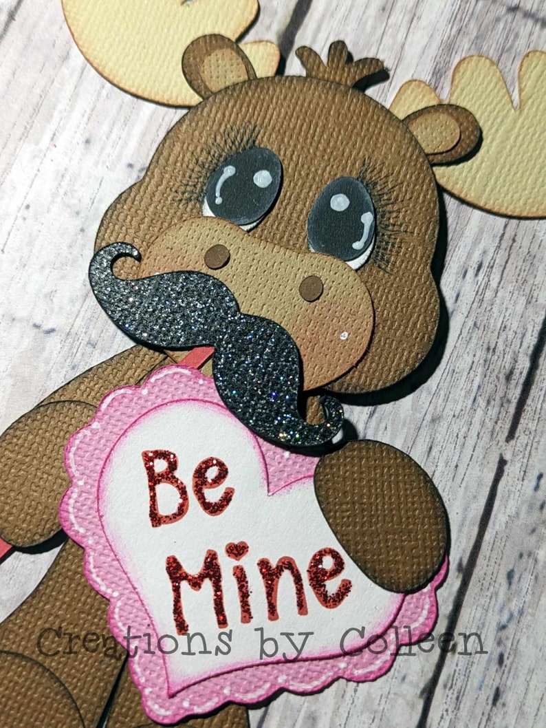 Premade Paper Piecing Set i Moose-tach You Moose Valentine's Day ...