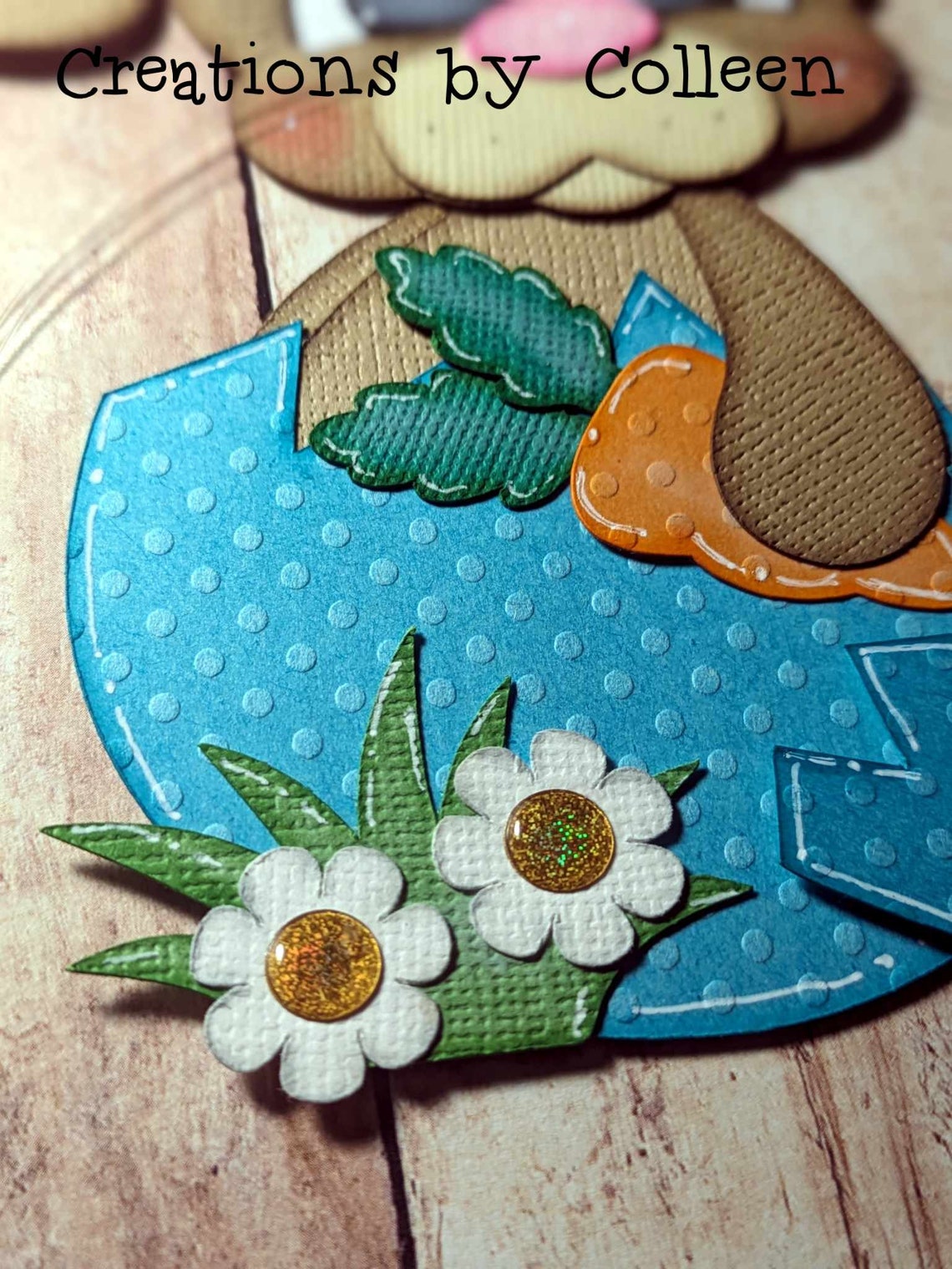 Easter Premade Paper Piecing Bunny in an Egg for Scrapbooking Cards ...