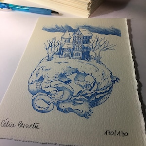 Zima - litografia numerowana i sygnowana