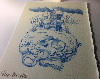 Hiver - Lithographie numérotée et signée