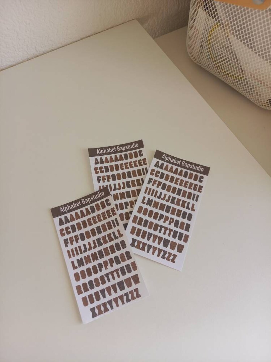 Sticker Printable Letters Brown Alphabet Stickers, Deco Stickers, Brown Alphabet Sticker, Brown ...