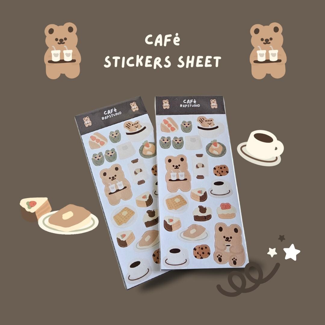 Café Stickers, Coffee Stickers, Dessert Stickers, Cute Stickers, Korean ...