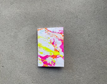 Idea regalo quaderno fatto a mano pagine vuote migliore amico compleanno regalo unico arte astratta effetto marmo immagine ad acquerello