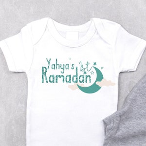 Personalized Ramadan Onesie ,Baby Boy Muslim Clothes ,Muslim Baby Boy bodysuit ,1st Ramadan baby girl clothes.