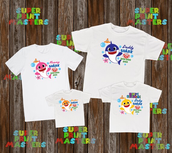 Baby Shark FAMILY BIRTHDAY Matching T shirts Etsy