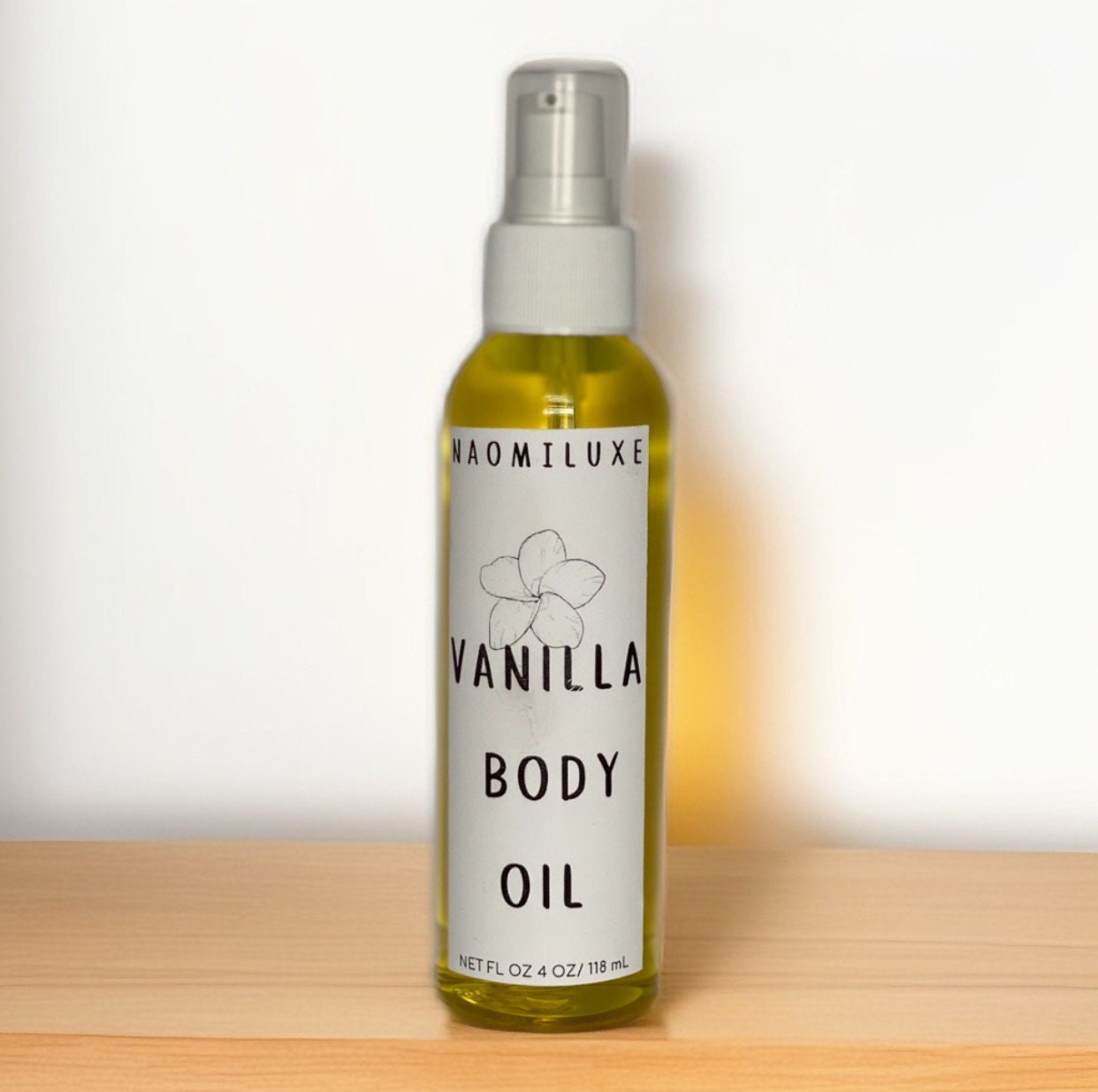 Vanilla Buttercream Dry Body Oil Spray, Essential Oils, Natural Fragrance,  Large 4 Oz. Aluminum Bottle 