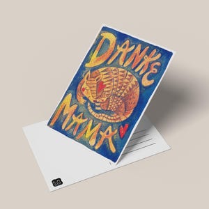 Postkarte Gürteltier Danke Mama