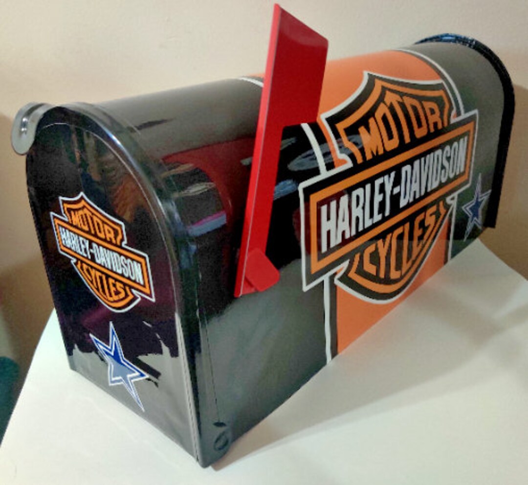 Dallas Cowboys Harley Davidson Custom Mailbox Etsy